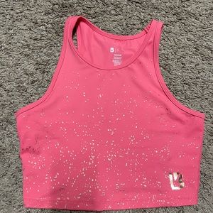 BUFFBUNNY Workout tank. Rose tank with gold details!
